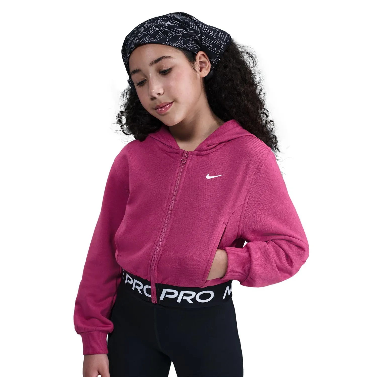 Nike Pro Fleece Dri-Fit felpa bambina 8-9 anni blu