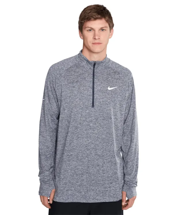 Nike Stride Dri-Fit maglia running uomo nera mezza zip