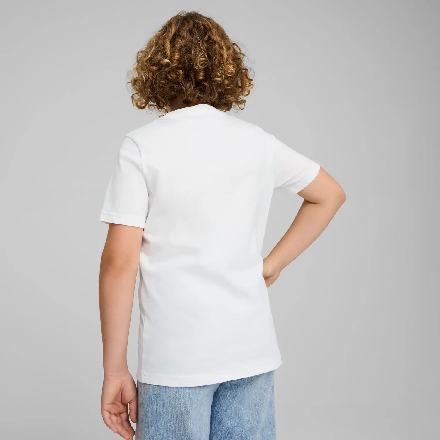 Puma Ess No.1 Logo t-shirt bambino bianco cotone taglia 176