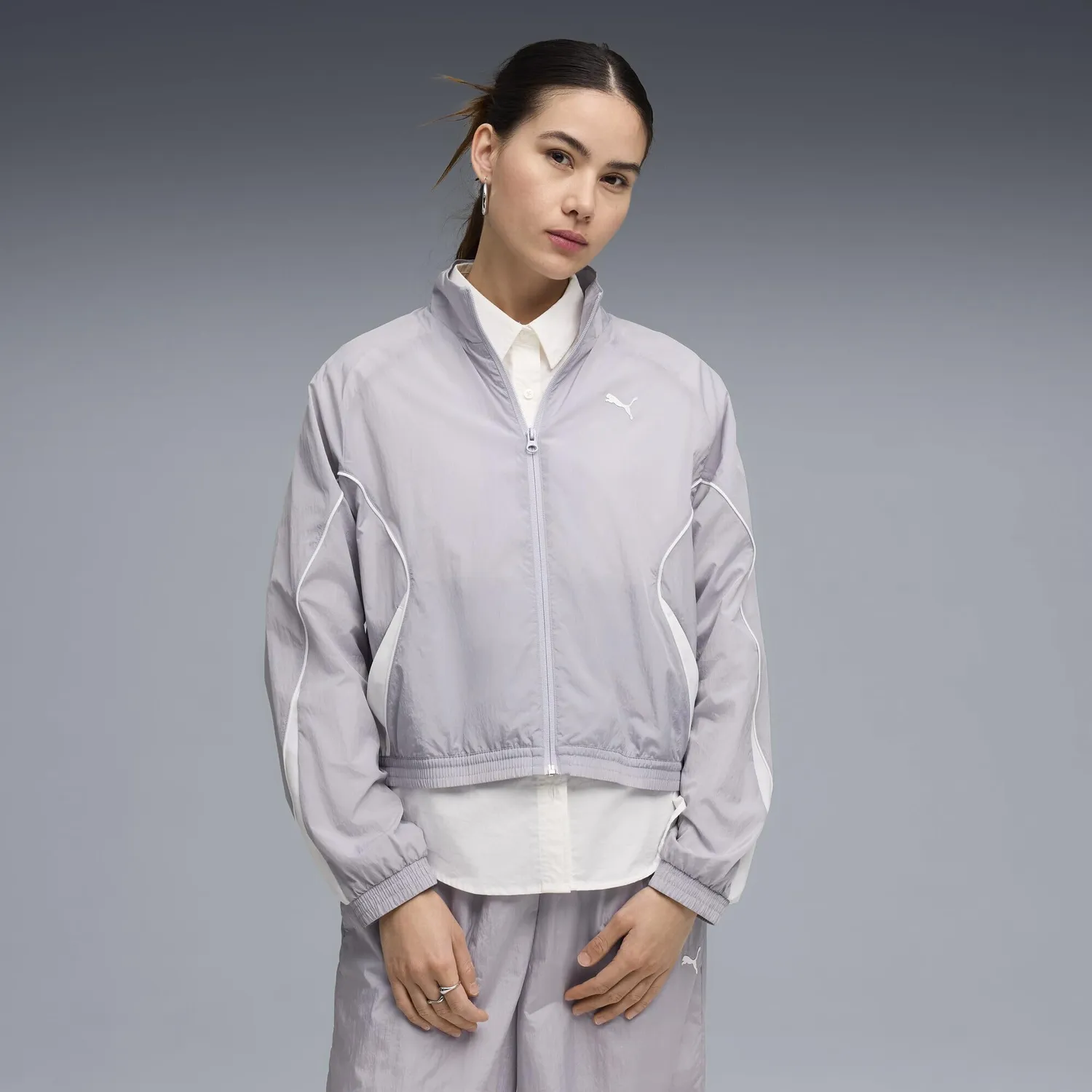 PUMA Sport Relaxed giacca donna full-zip Vibrant Silver