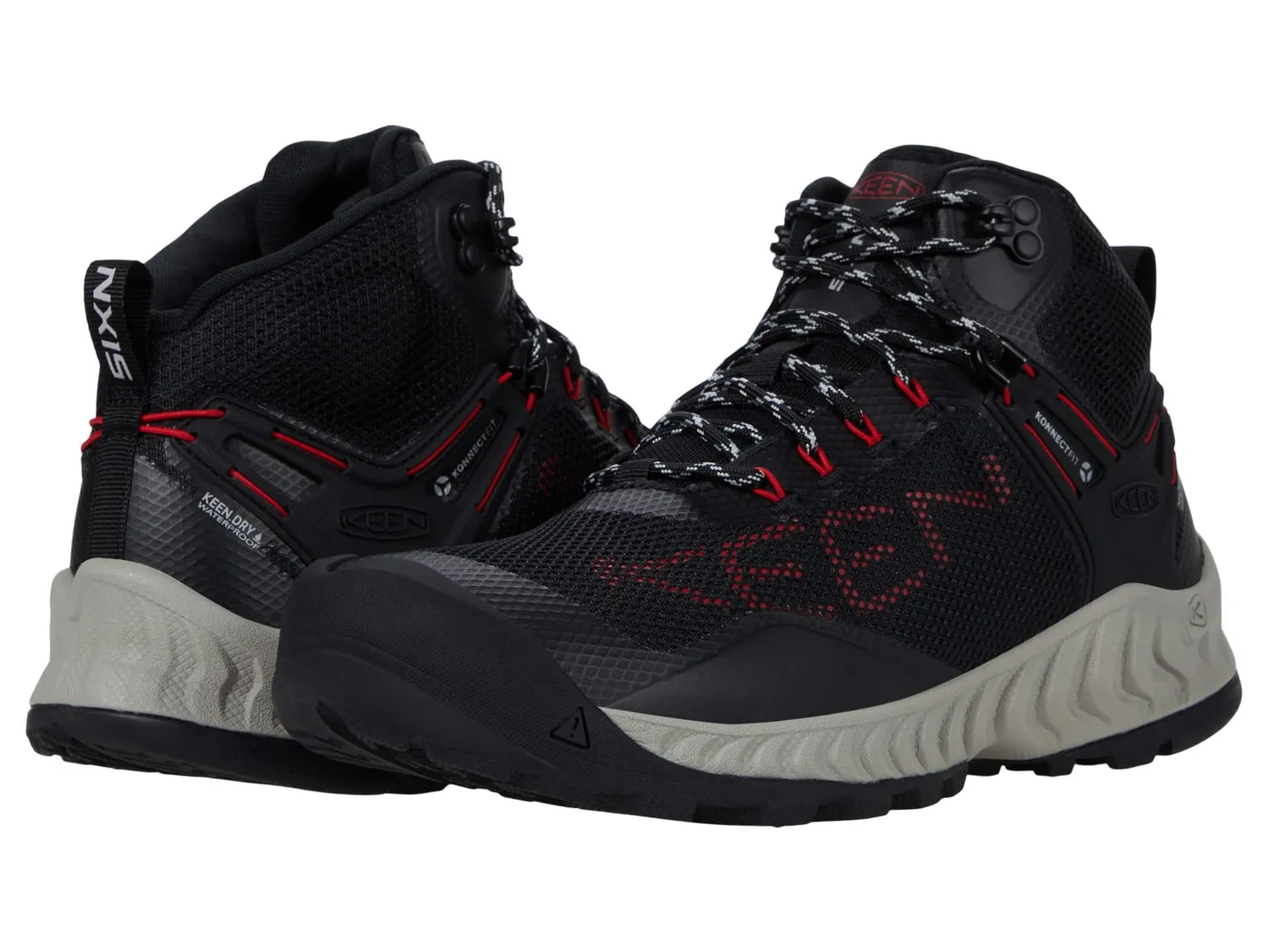 KEEN Nxis Evo Mid Waterproof scarponi uomo Triple Black
