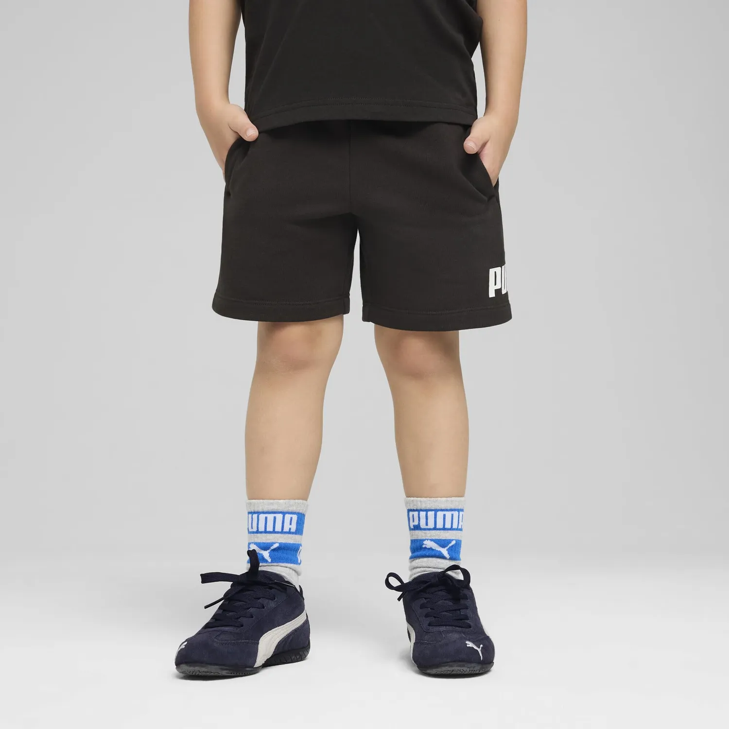 PUMA Ess No.1 Logo Shorts TR PS pantaloncini bimbo Green Moon