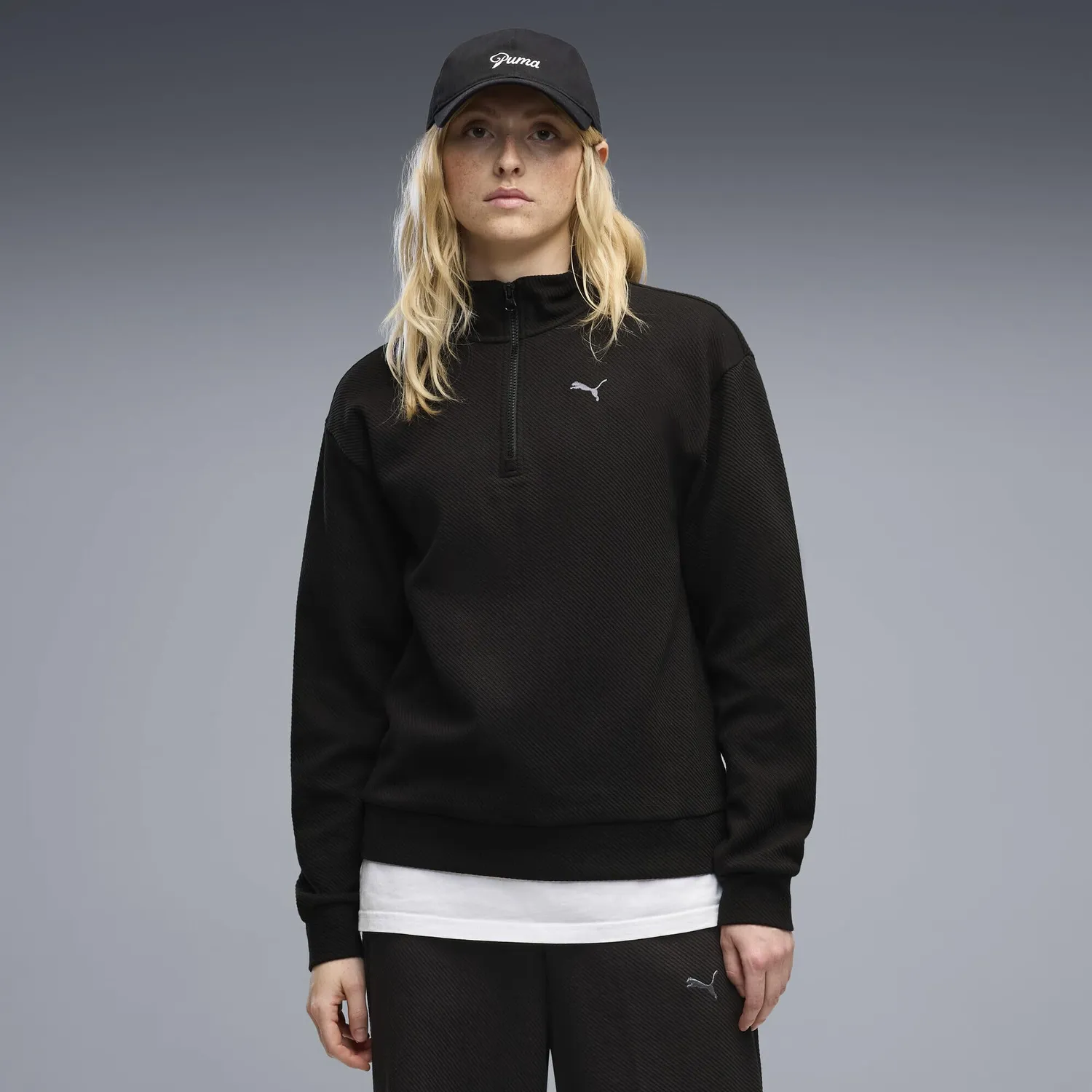 Puma Essentials Elevated mezza zip donna Misty Pink