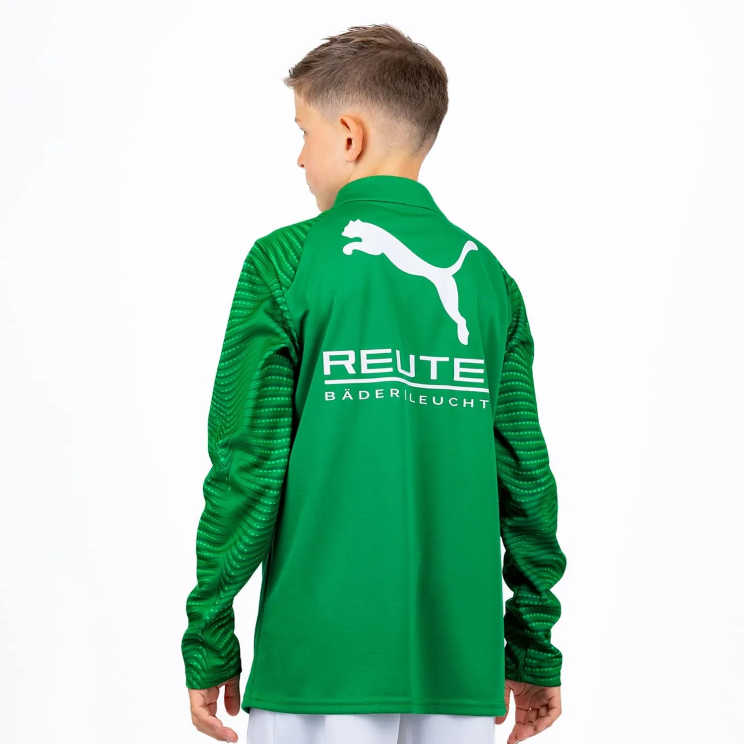 Puma Borussia Mönchengladbach 1/4 Zip Top Jr maglia 176 mezza zip