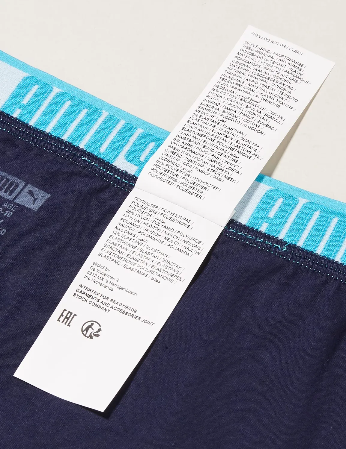 Puma Basic boxer bimbo cotone tinta unita 5 pack