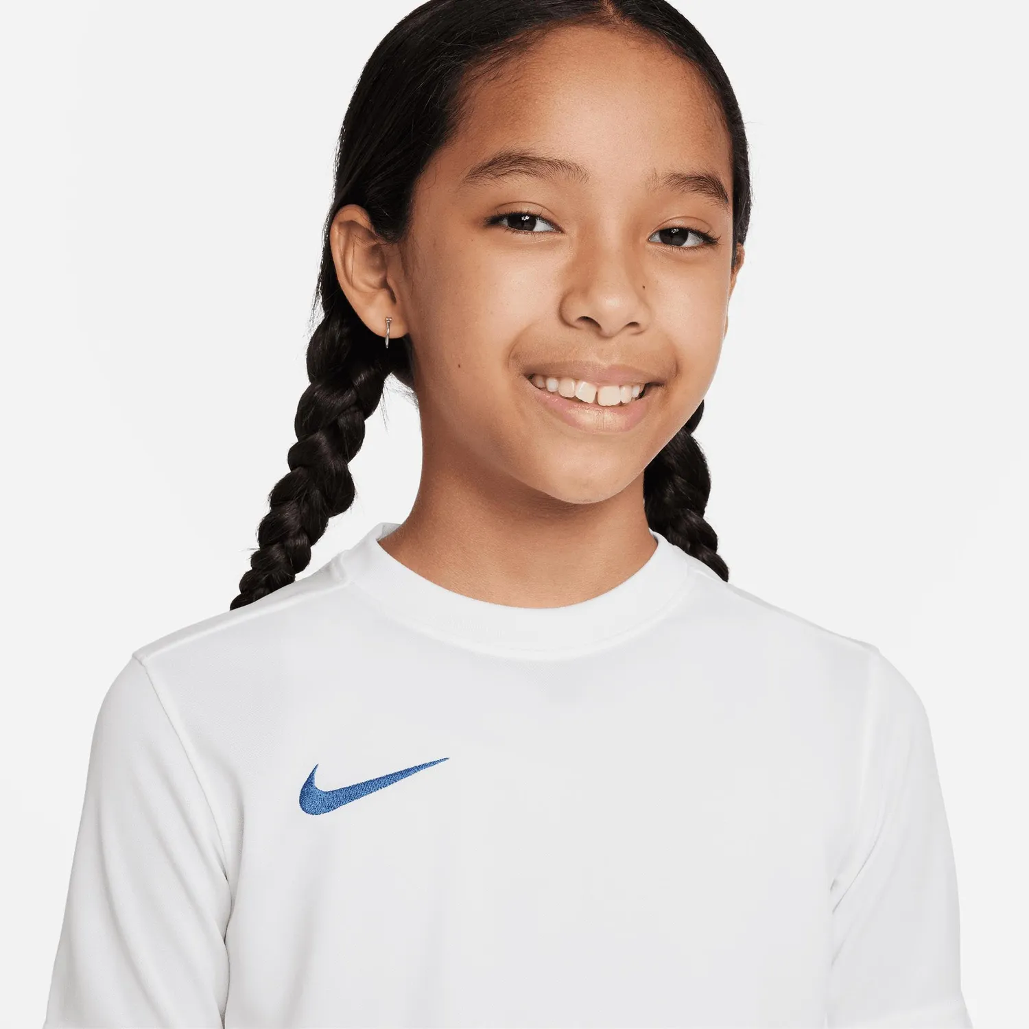 Nike Park VII JSY SS maglia calcio bimbi bianco blu