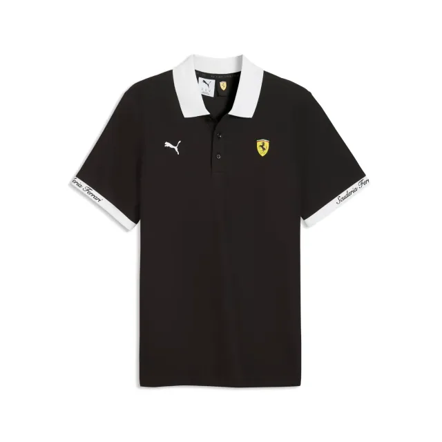 Puma Polo piqué Ferrari uomo nera L