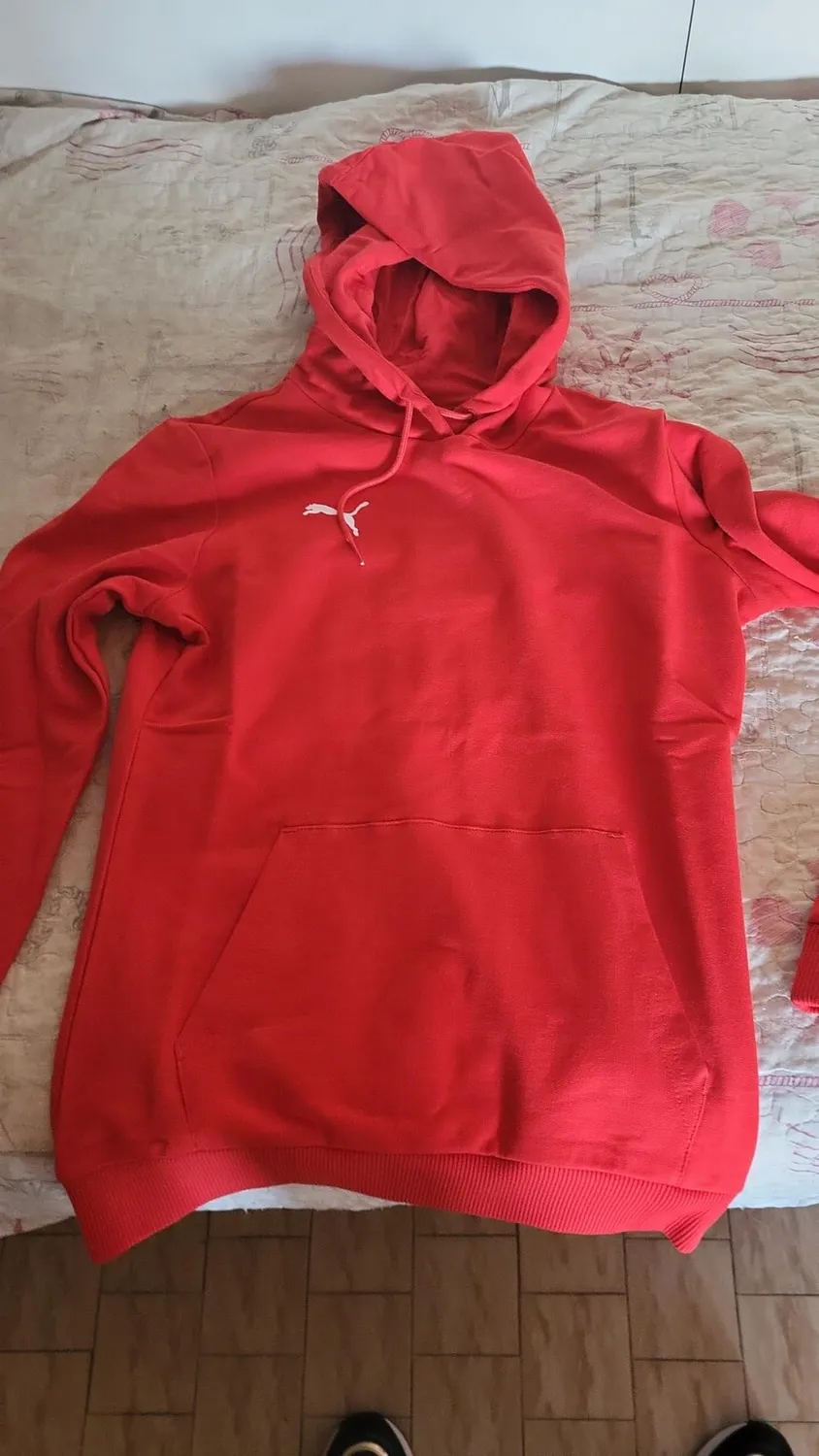 Puma Teamgoal felpa donna cappuccio rossa
