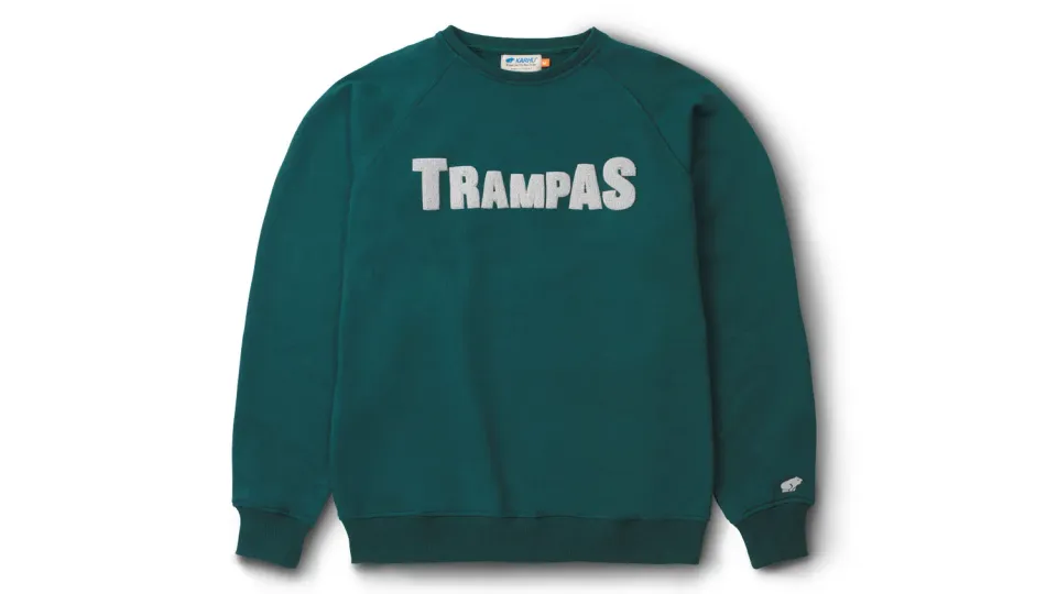 Karhu Trampas Logo felpa unisex verde cotone