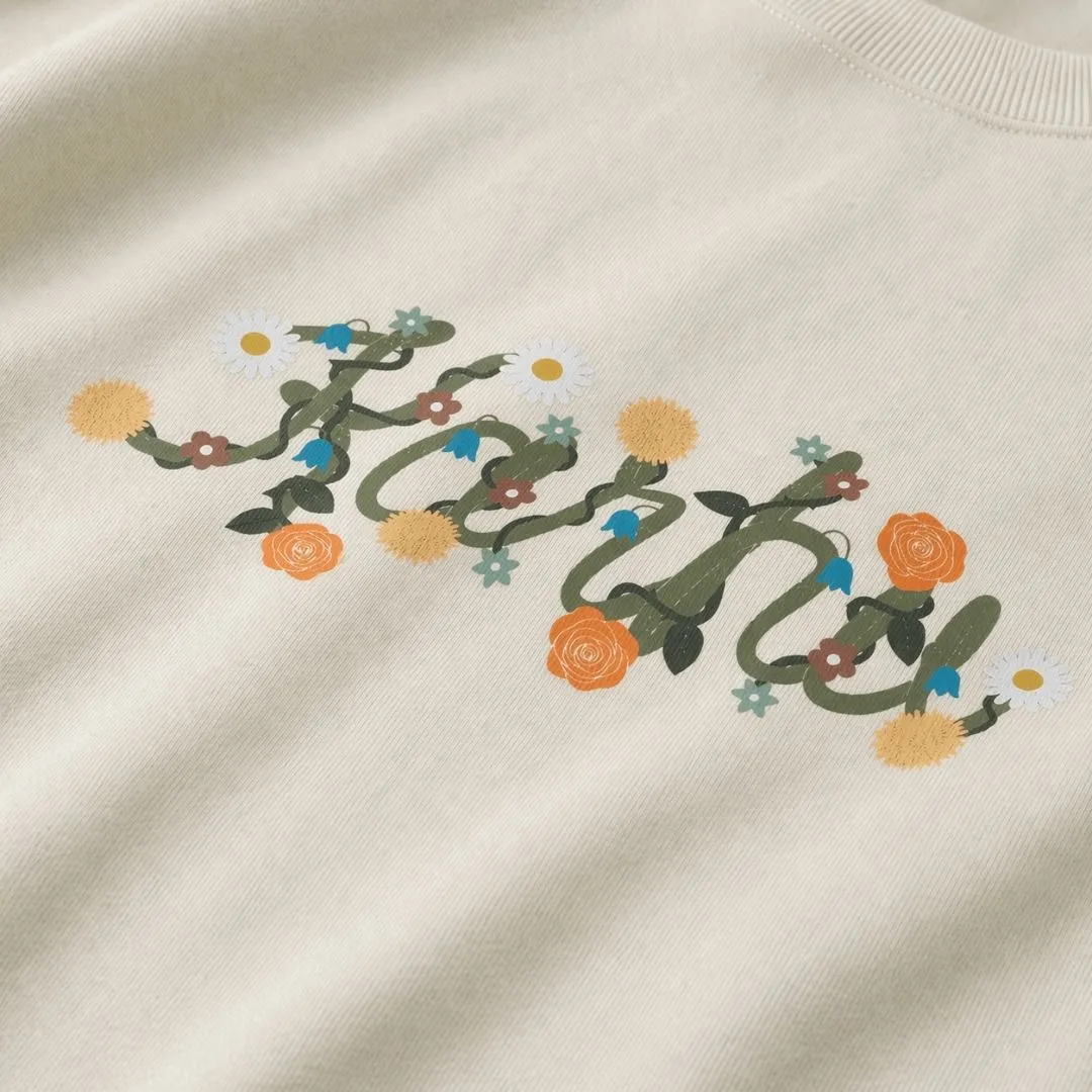 Karhu Flower Logo Sweatshirt felpa Icicle Tea cotone