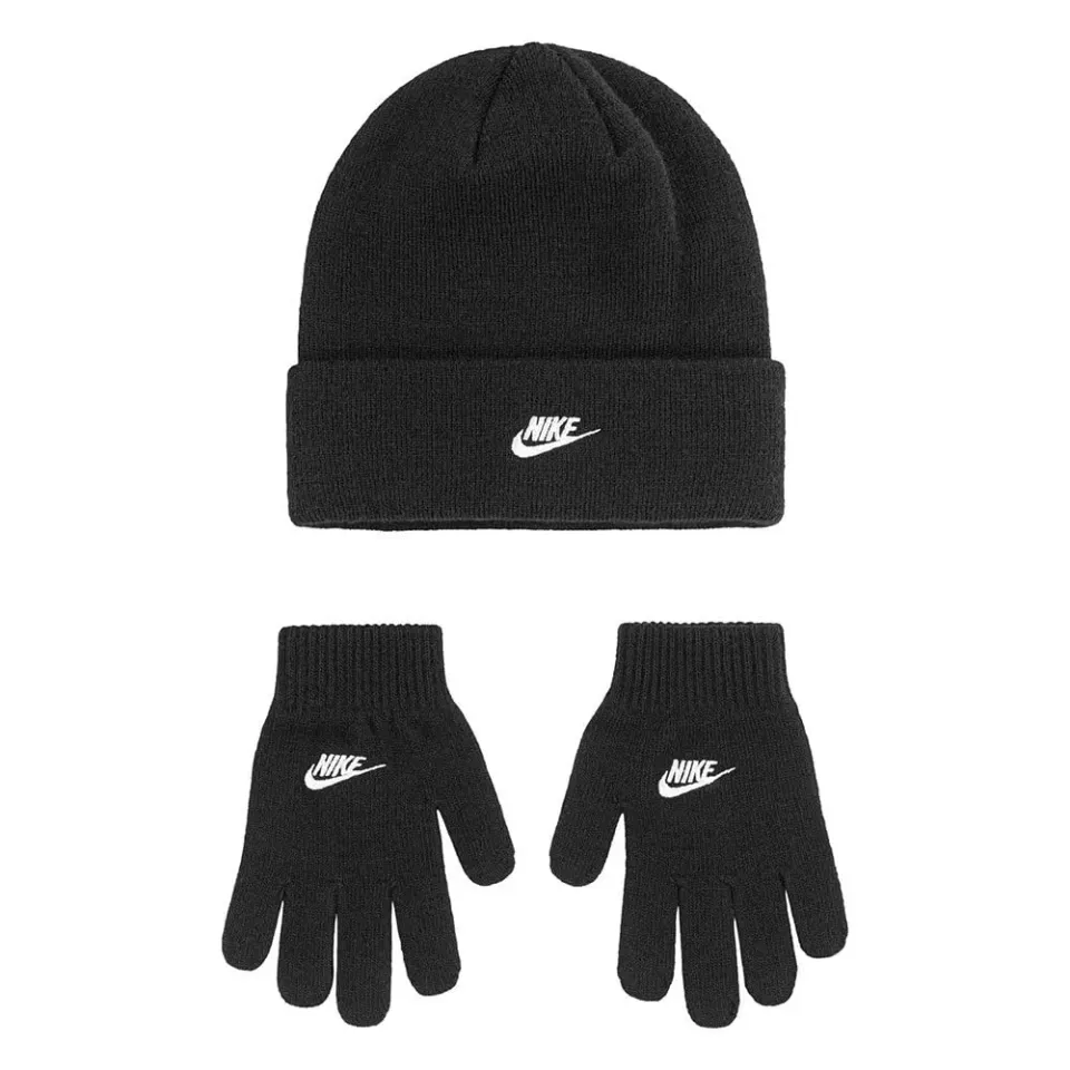Nike set berretto lana + guanti con logo invernali
