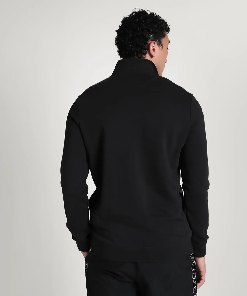 PUMA ESS No.1 Logo Half-Zip TR felpa uomo nera