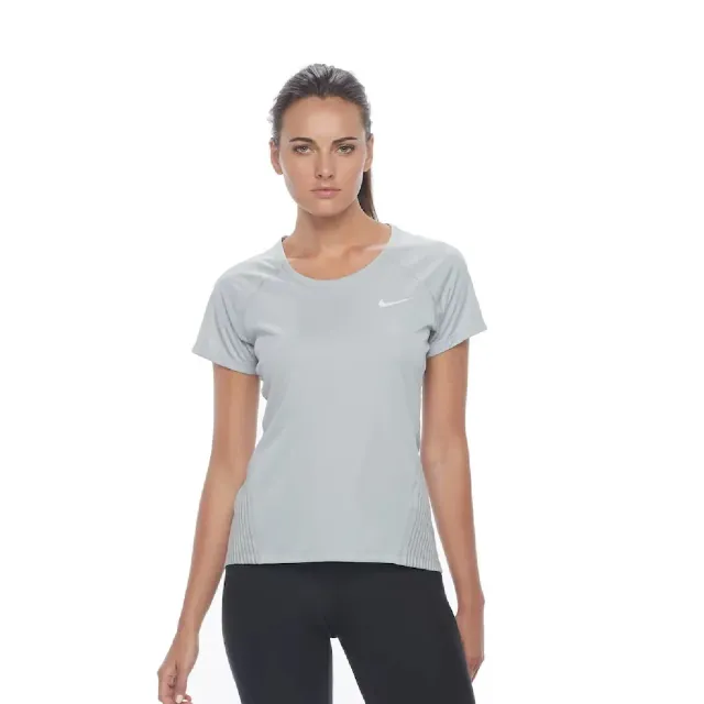 Nike Dry Miler Flash canotta running donna Wolf Grey riflettente