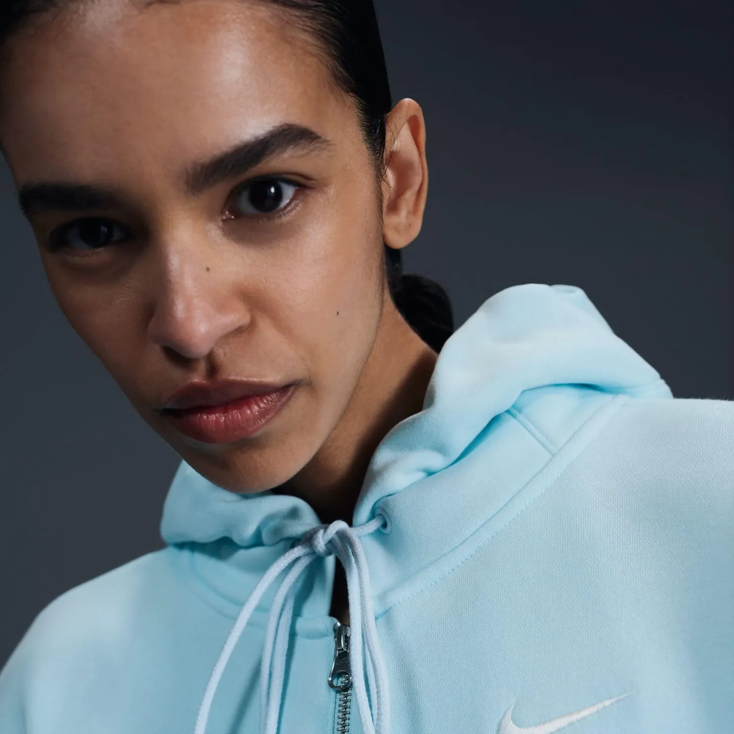 Nike Phoenix Fleece Felpa Donna Glacier Blue calda