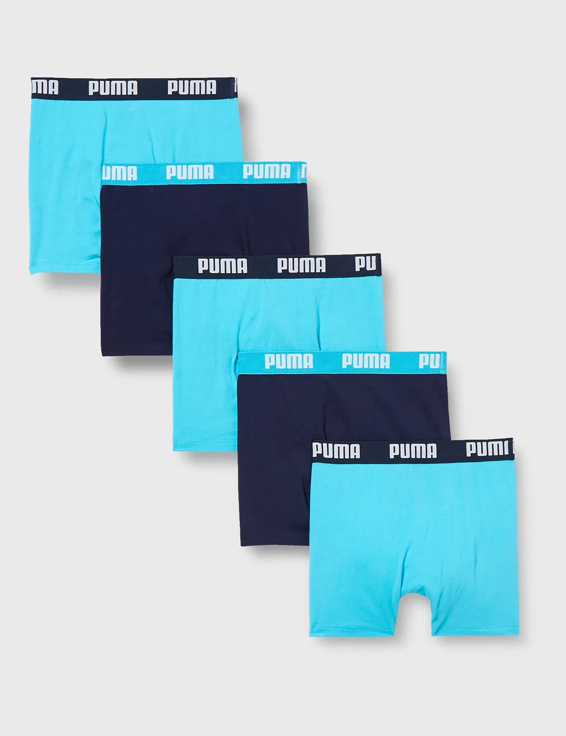 Puma Basic boxer bimbo cotone tinta unita 5 pack