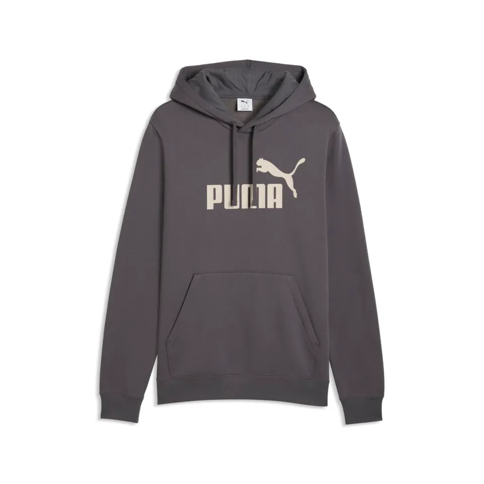 Puma Essentials felpa uomo con cappuccio cotone grigia