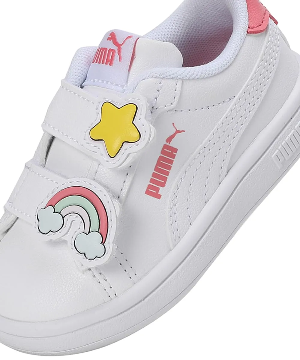 Puma Smash 3.0 Badges V Inf sneakers bimba bianche