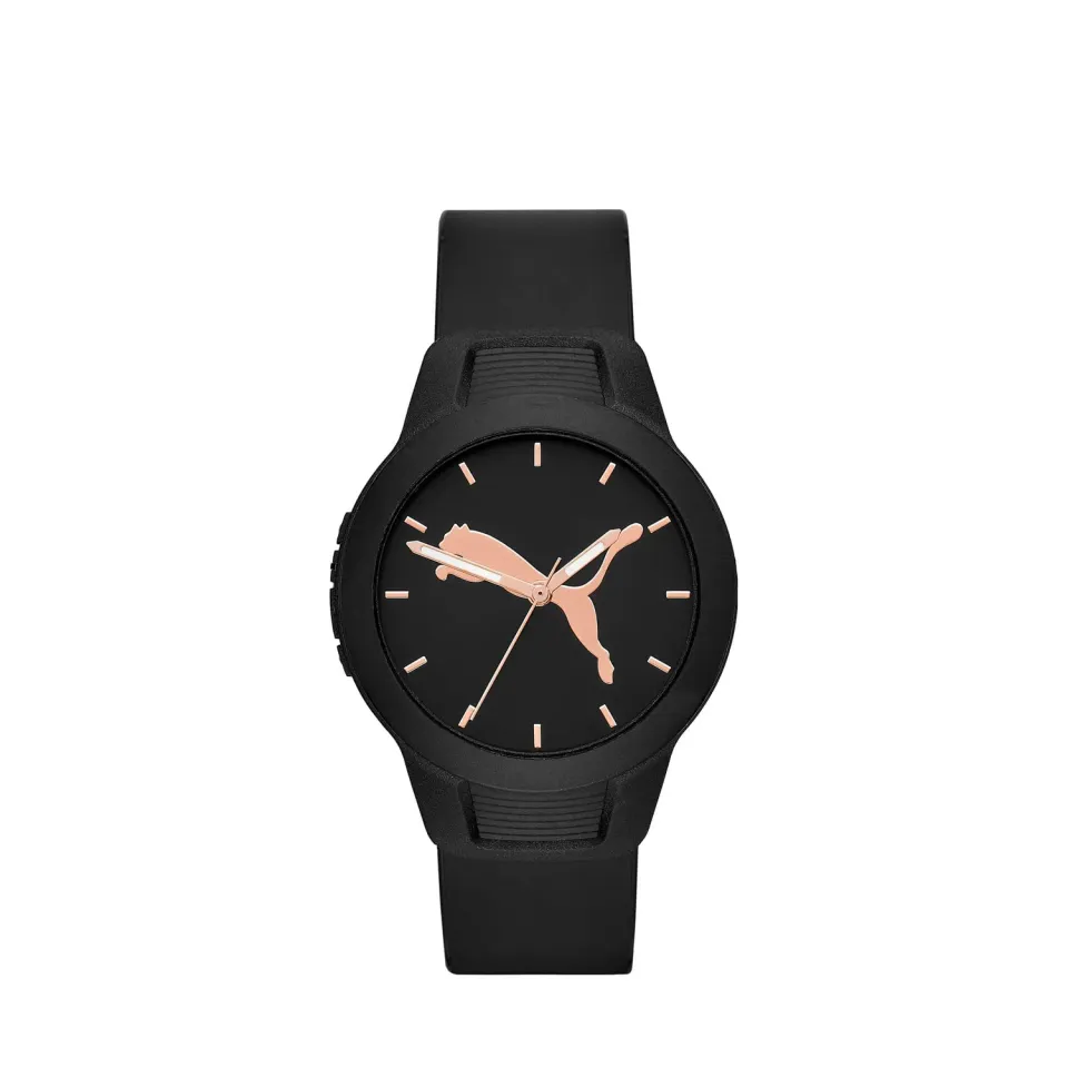 Puma Reset orologio donna nero oro rosa quarzo