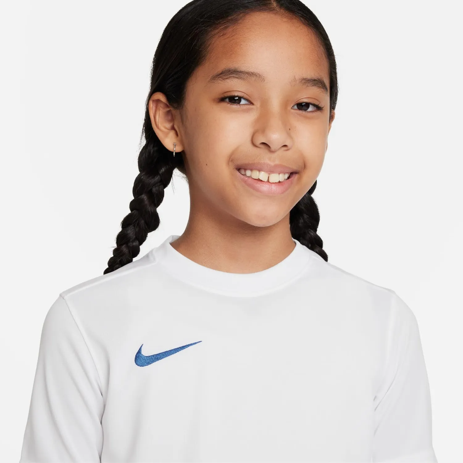 Nike Park VII JSY SS maglia calcio bimbi bianco blu