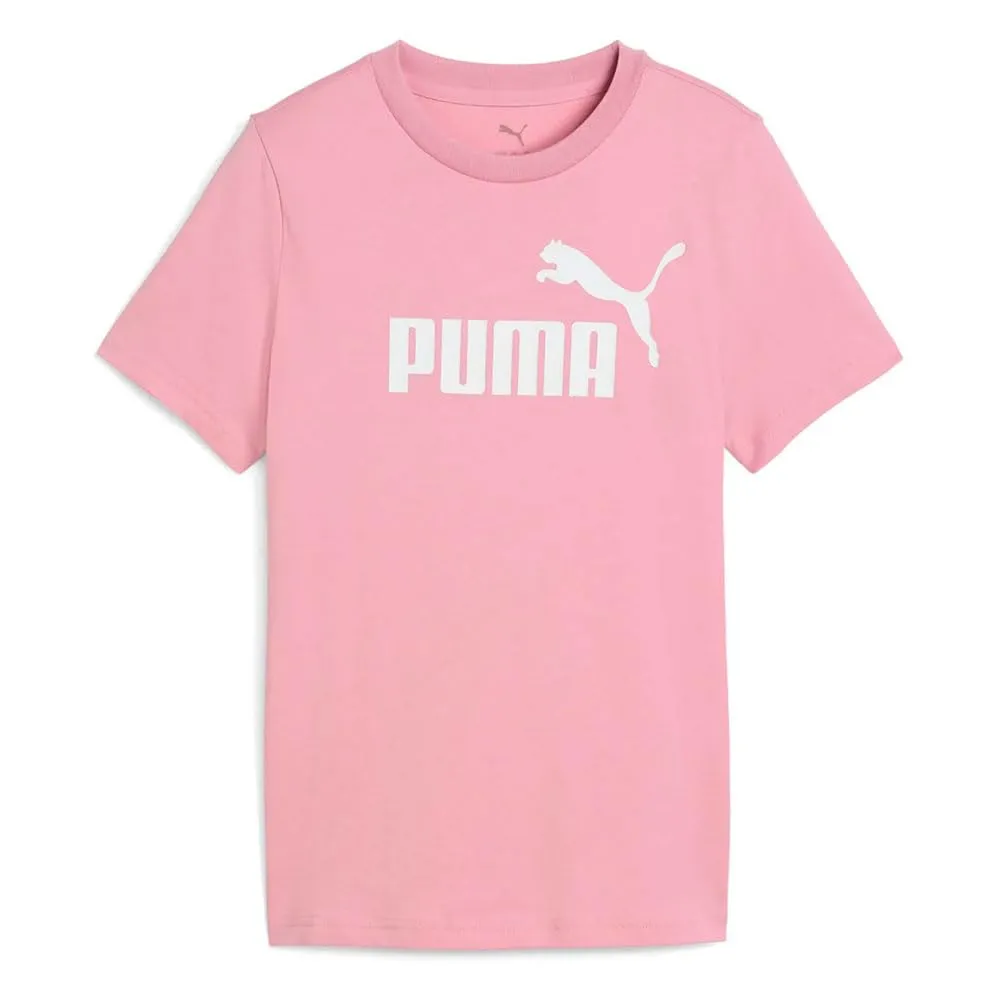 Puma Ess Logo Tee G maglietta bambina bianca cotone