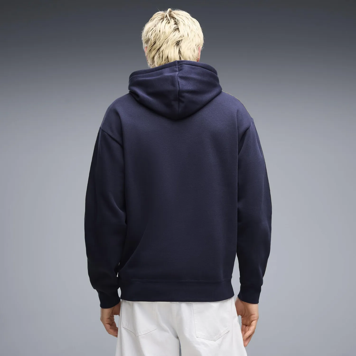 PUMA ESS Elevated Tape Relaxed felpa cappuccio uomo pile