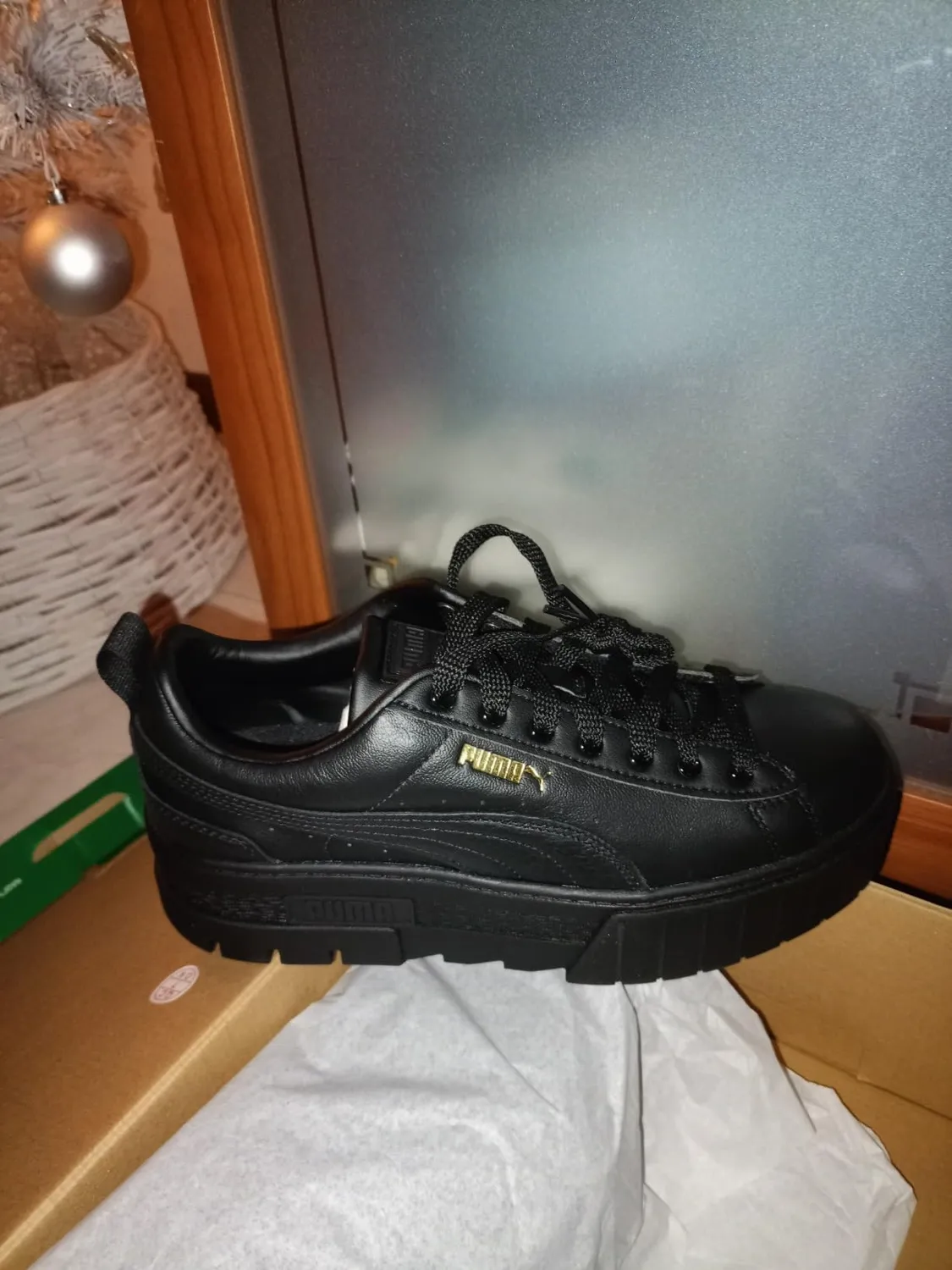 PUMA Mayze sneakers donna pelle suola alta