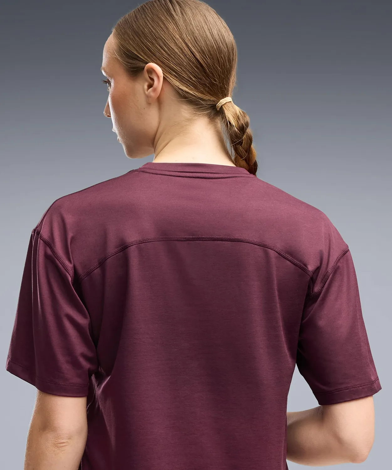 Puma Cloudspun Relaxed Tee maglietta fitness bordeaux