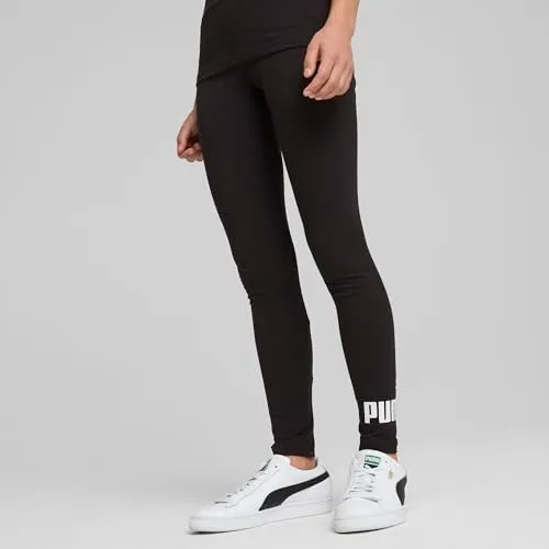 Puma Ess No.1 Logo leggings bambina neri elasticizzati 176