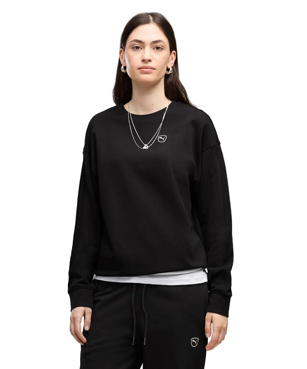 Puma Ess Elevated Comfort Crew felpa donna Misty Pink