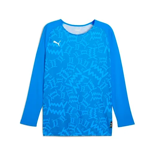 Puma Teamjaws Graphic LS Maglia Calcio Manica Lunga S Blu