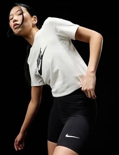 Nike NSW Classics HR 8in Pantaloncini Donna M neri elasticizzati