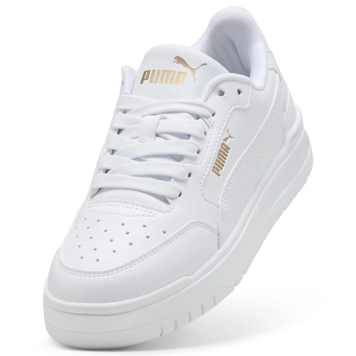 Puma Shuffle Downtown sneakers ragazzi bianche oro