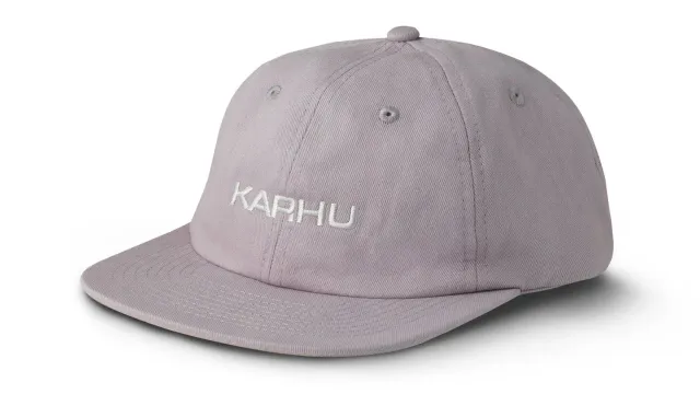 Karhu Logo cappellino grigio cotone wordmark