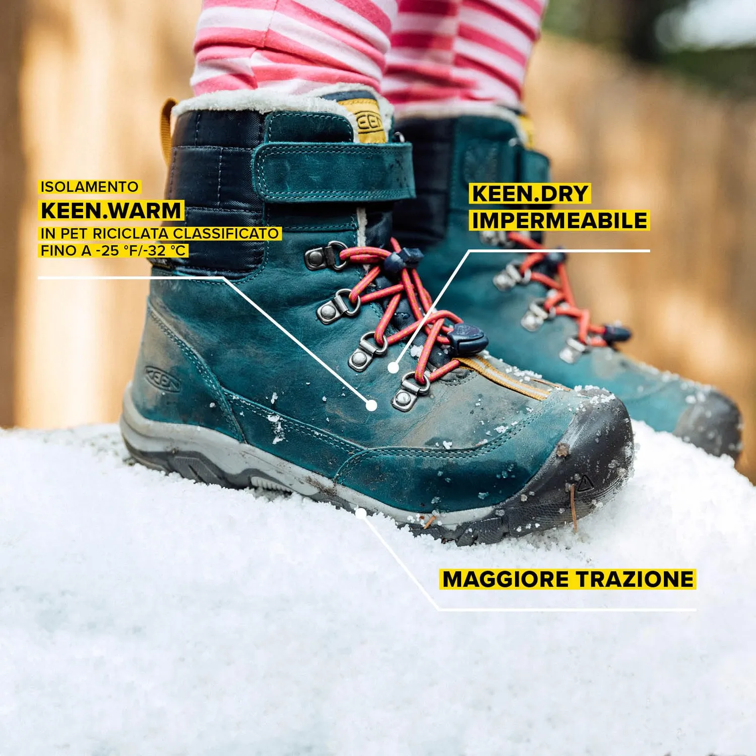 KEEN Kanibou Waterproof stivali neve bimbi isolati