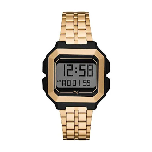 PUMA orologio donna digitale Oro/Nero acciaio