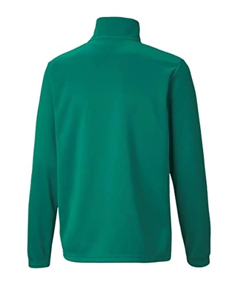 Puma Teamrise 1/4 Zip Top Jr felpa calcio verde kids