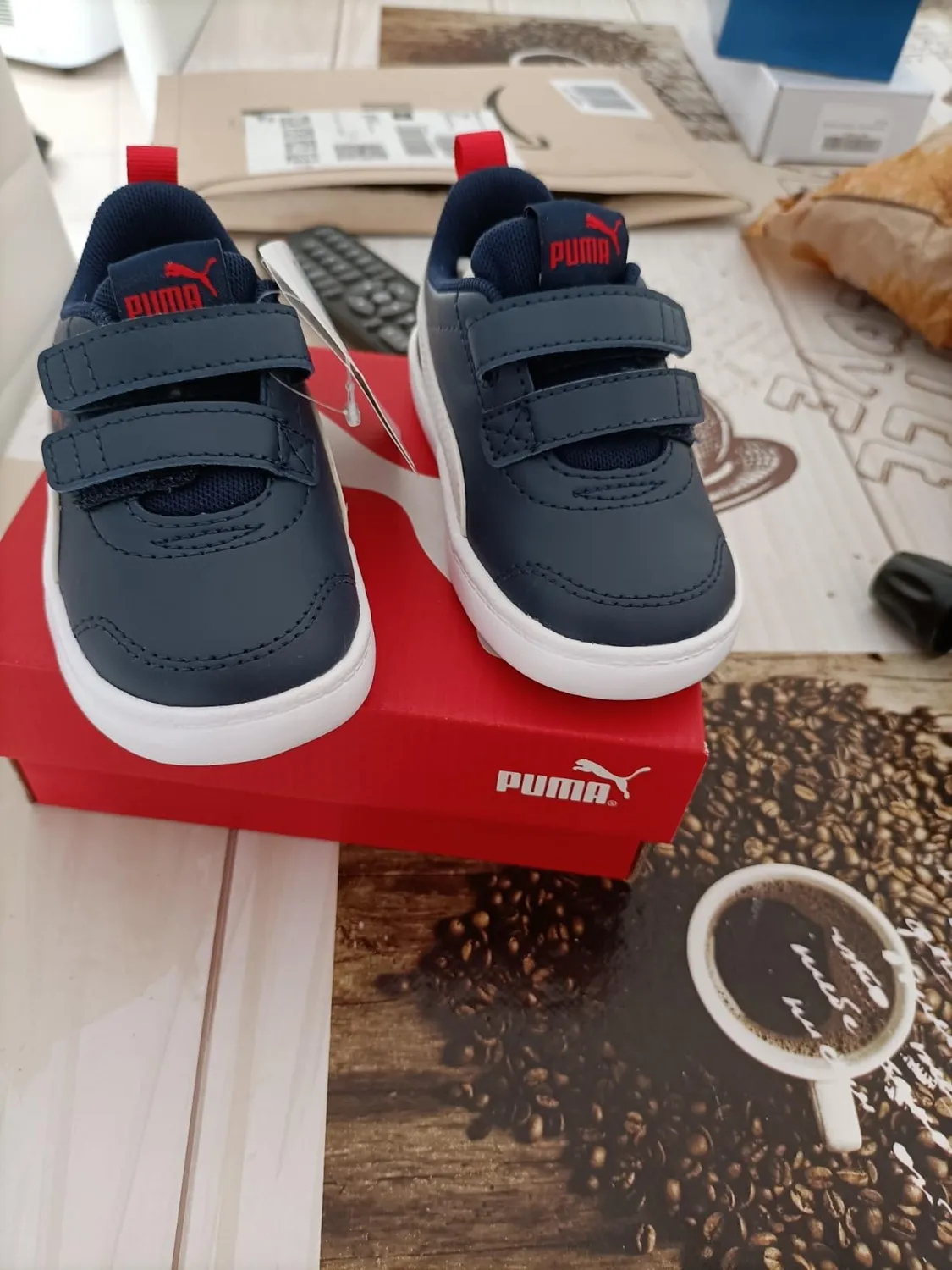 Puma Courtflex V3 V Inf sneakers bimbi nero cast iron