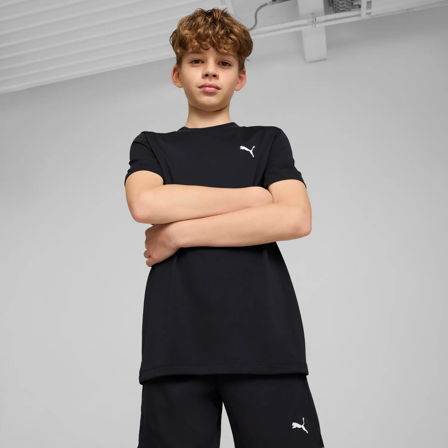 Puma Tad Ess Tee maglietta bimbo cotone tinta unita