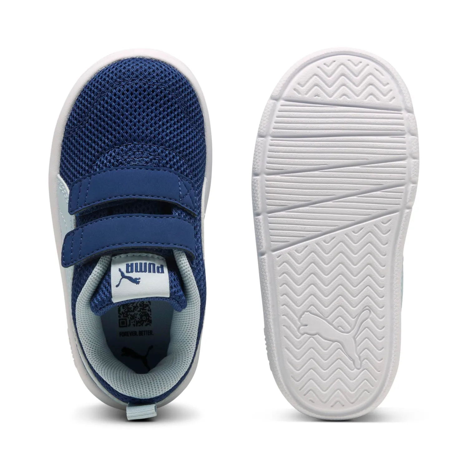 Puma Courtflex V3 398086 sneakers bimbo Blue Jewel mesh