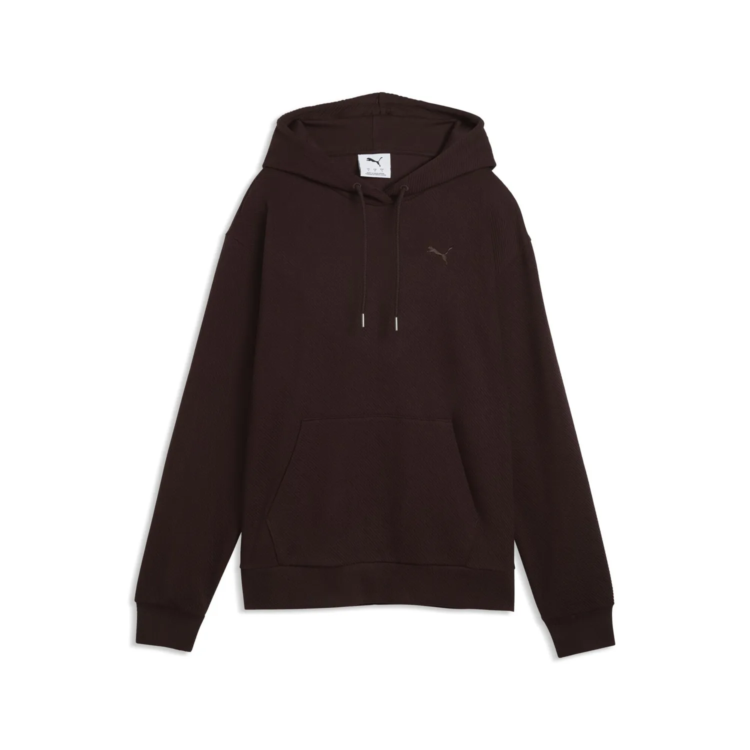 Puma Ess Elevated Standard Hoodie felpa donna Chocolate Fondue
