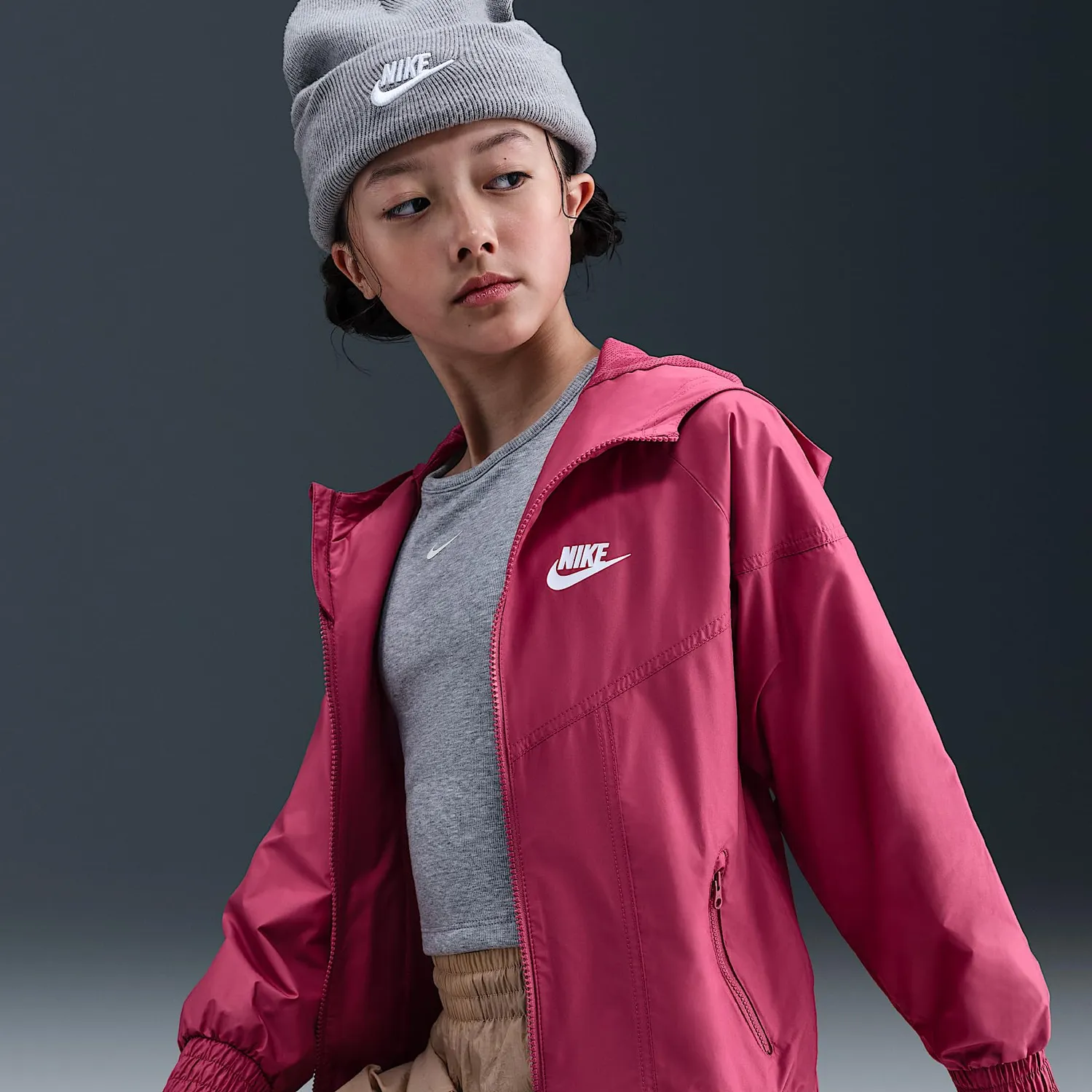 Nike Windrunner giacca bambini antipioggia con cappuccio