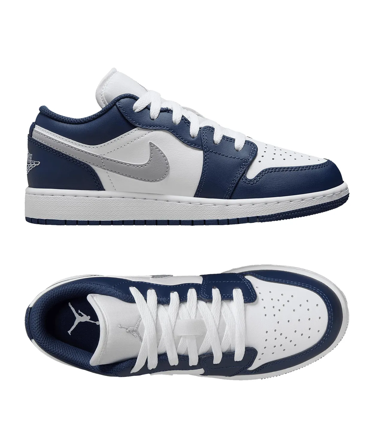 Nike Air Jordan 1 Basso GS scarpe ragazzo bianche 4 UK