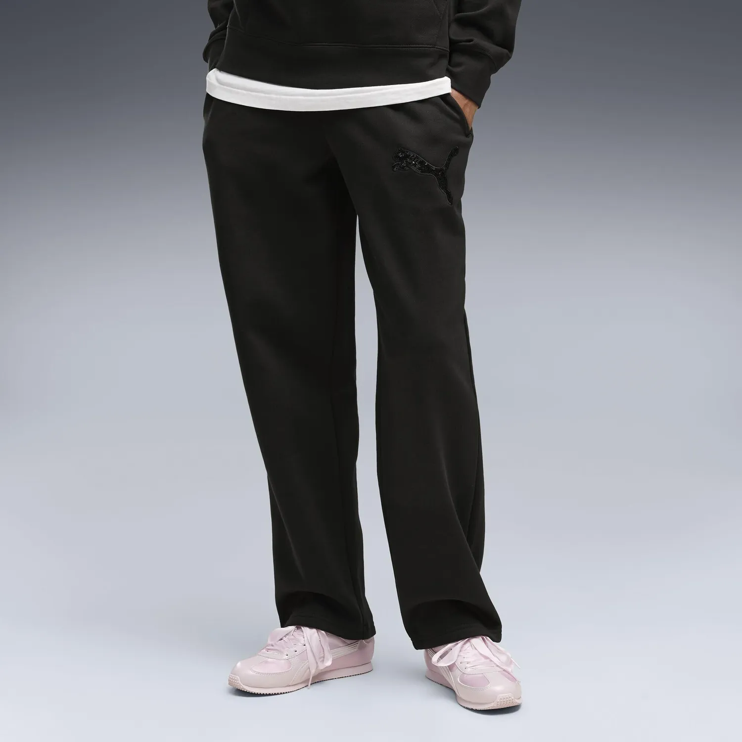 Puma Essentials Sequins Comfort Pants pile donna nero