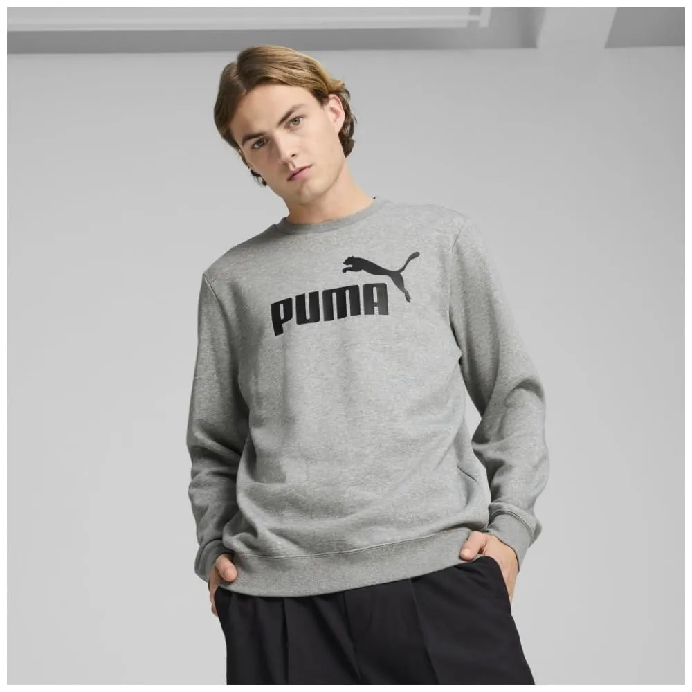 PUMA ESS No.1 Logo Crew felpa uomo grigia S