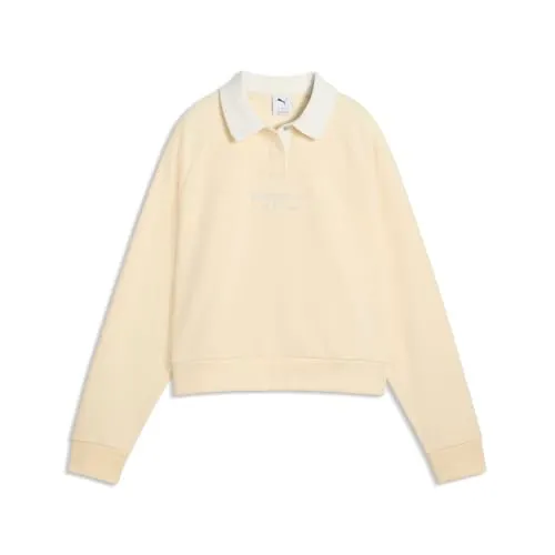 Puma Class Relaxed polo donna maniche lunghe Buttercream