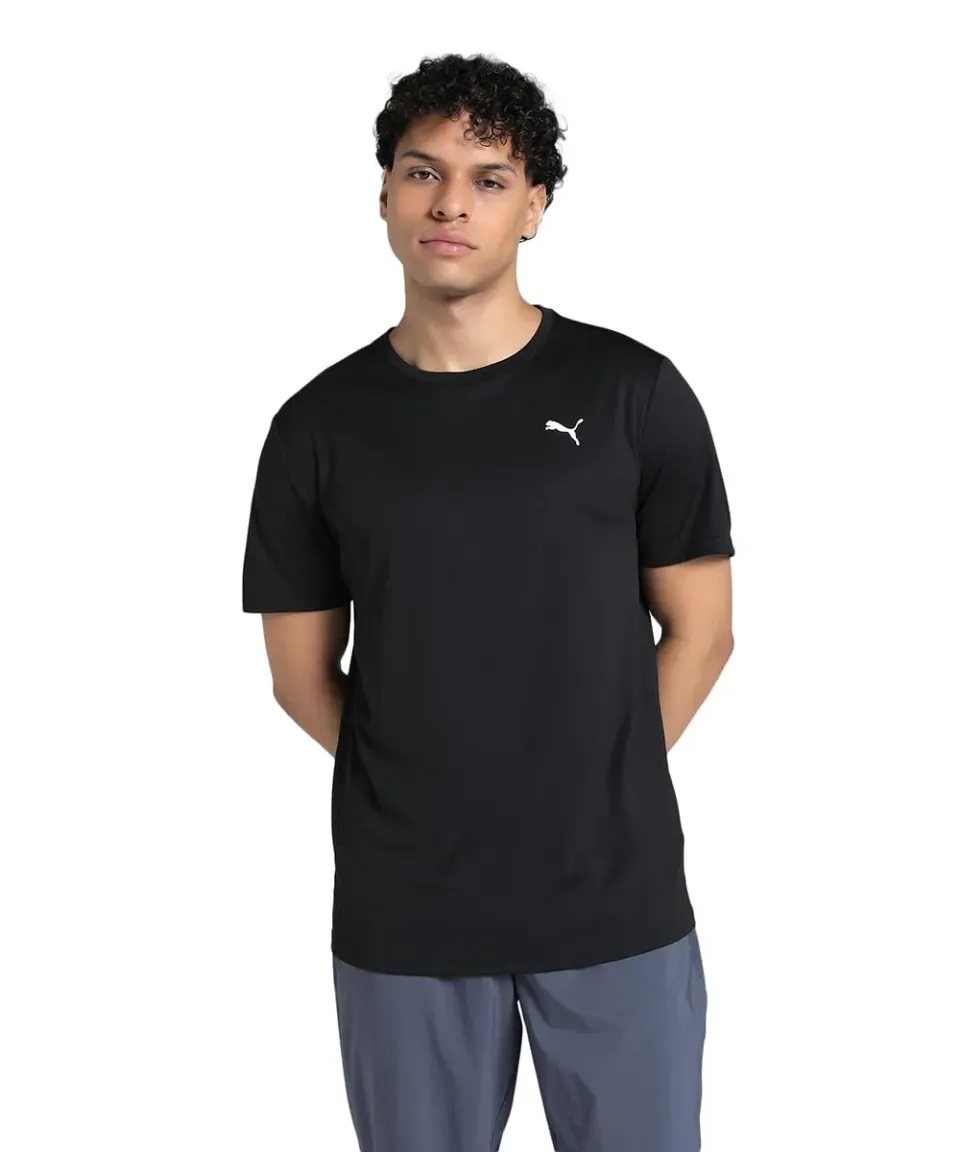Puma Tad Essential Poly Texture Tee maglietta nera poliestere