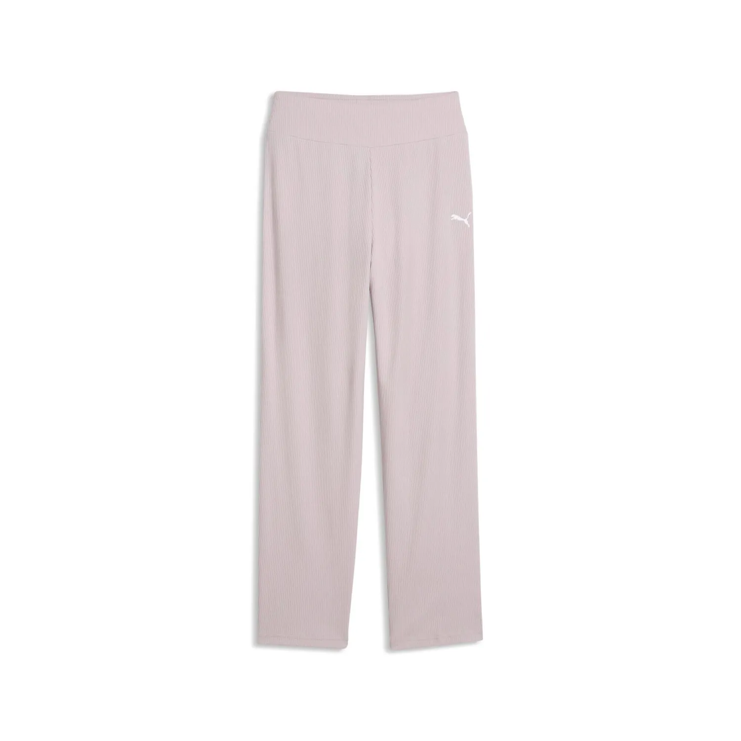 Puma Ess Elevated Rib Pants G pantaloni costine vita alta nero