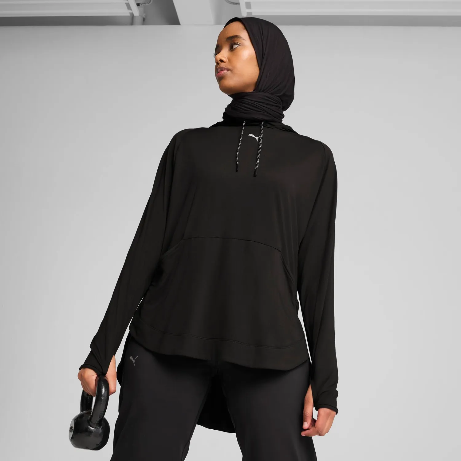 PUMA Modest Hoodie felpa donna cappuccio rosa poliestere
