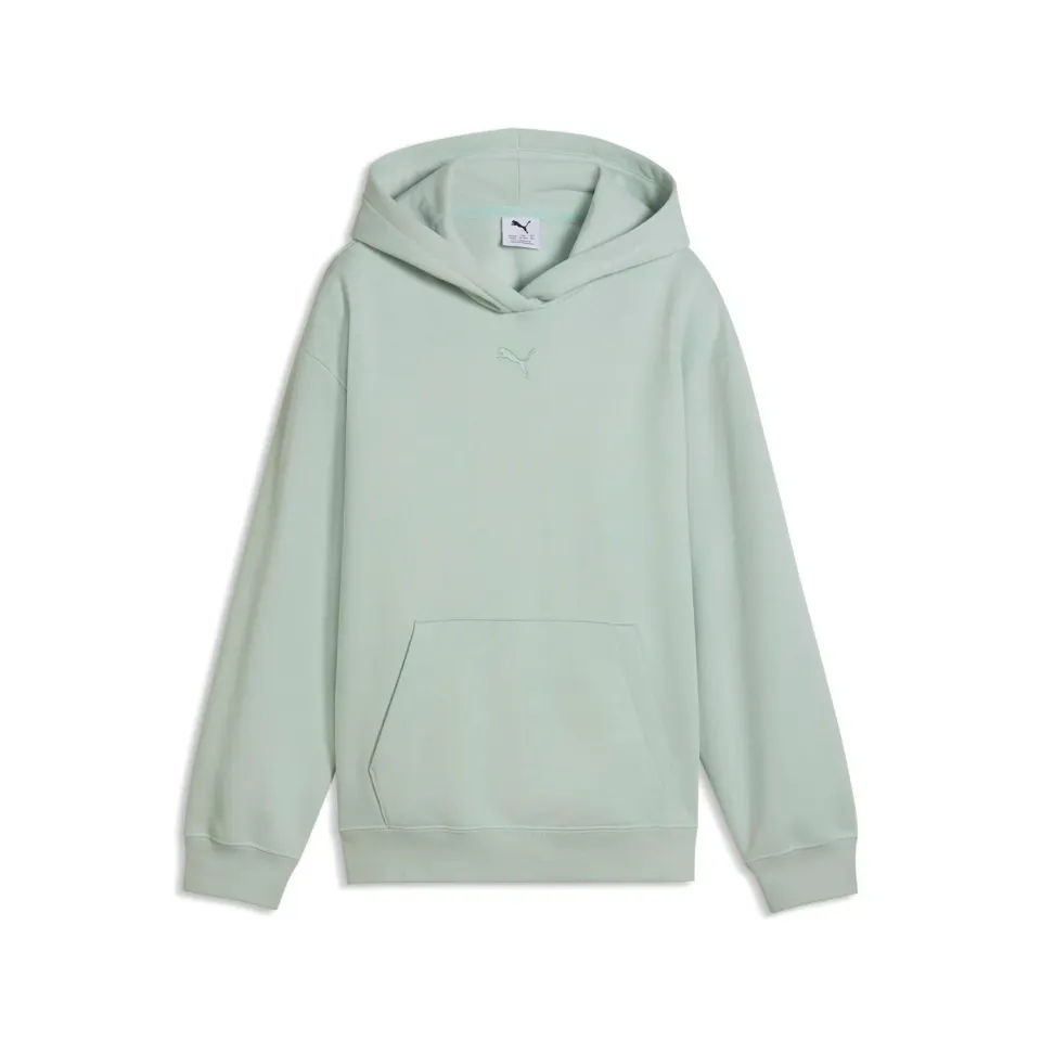 Puma Ess Centered Cat Logo felpa cappuccio ragazze 164 verde