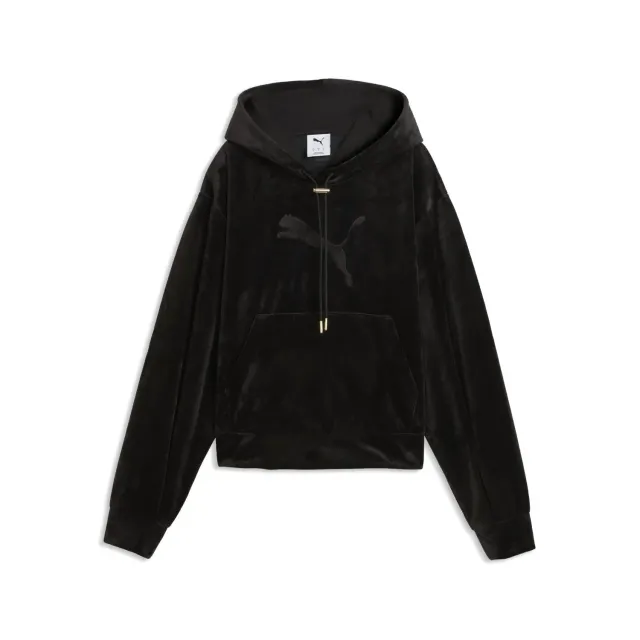 Puma Essentials Elevated felpa cappuccio velluto Dusky Rosewood